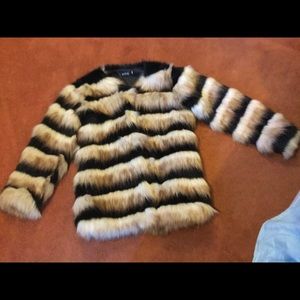 Winter Women Fluffy Faux Fur Long Sleeve Jacket